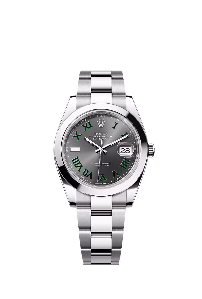 Rolex Datejust 41 "Wimbledon" Slate Roman Dial Oyster 126300