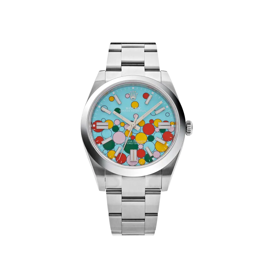 Rolex Oyster Perpetual 41 Celebration Motif Dial 124300